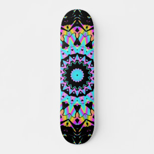Vaporwave candy färgad mandala mini skateboard bräda 18,5 cm
