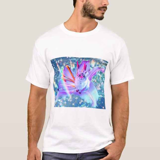Vaporwave Cat - T-shirt  (Framsida)