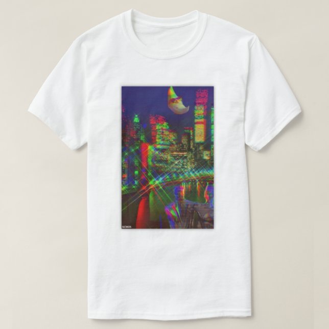 Vaporwave City T Shirt (Design framsida)