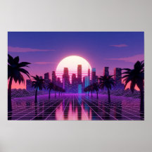 Vaporwave Cityscape