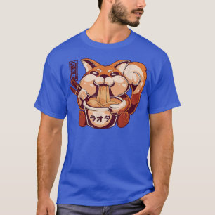 Vaporwave Cute Shiba Inu Kawaii Ramen Japansk noo T Shirt