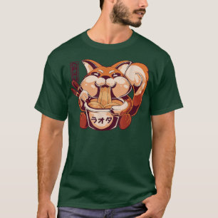 Vaporwave Cute Shiba Inu Kawaii Ramen Japansk noo T Shirt