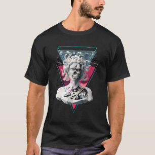 Vaporwave Cyborg Medusa Statue Aesthetic Art Japan T Shirt