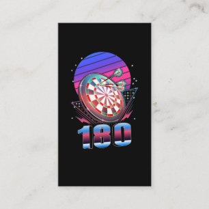 Vaporwave Dart Throwing Dartboard 180 Darts Visitkort