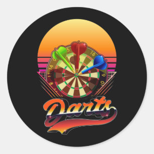 Vaporwave Dart Throwing Dartboard Bullseye Darts Runt Klistermärke