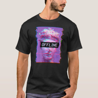 Vaporwave David Statue Aesthetic Art Offline Miche T Shirt