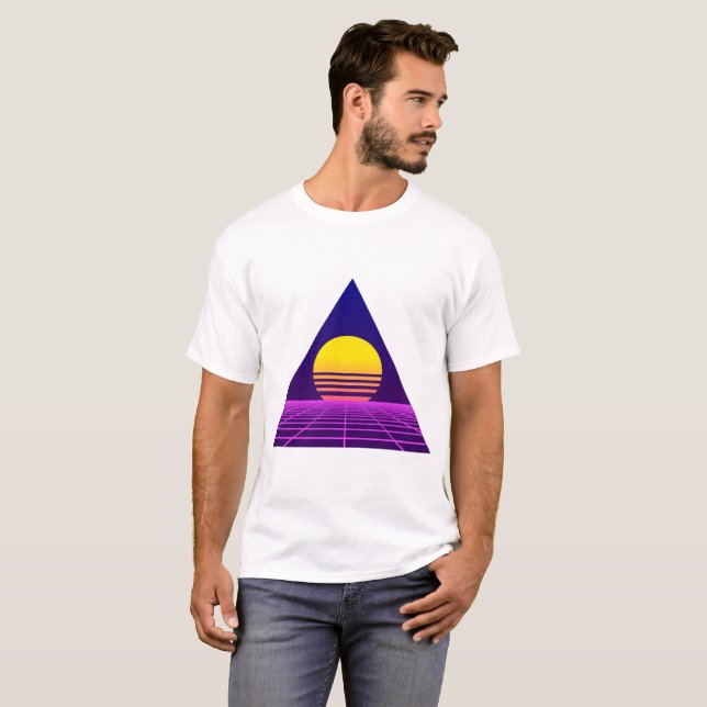 Vaporwave design 001 t shirt (Hel framsida)