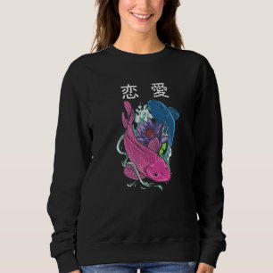 Vaporwave-estetik 恋愛 Koi-fisk Yin och Yang T Shirt
