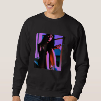 Vaporwave Estetisk Flicka Synthwave Dröm ångest G Lång Ärmad Tröja