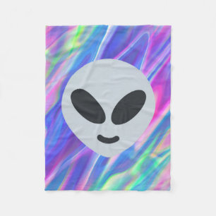 vaporwave-främmande emoji fleecefilt