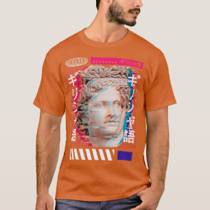 Vaporwave Greece Japansk Statue Adonis T Shirt