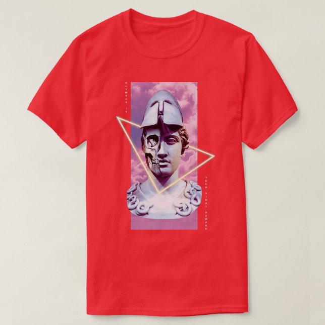 Vaporwave Gremyths Gods Goddesses Statue Grekland T Shirt (Design framsida)