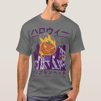 Vaporwave Jackolantern Pumpkin Aesthetic Japanese T Shirt