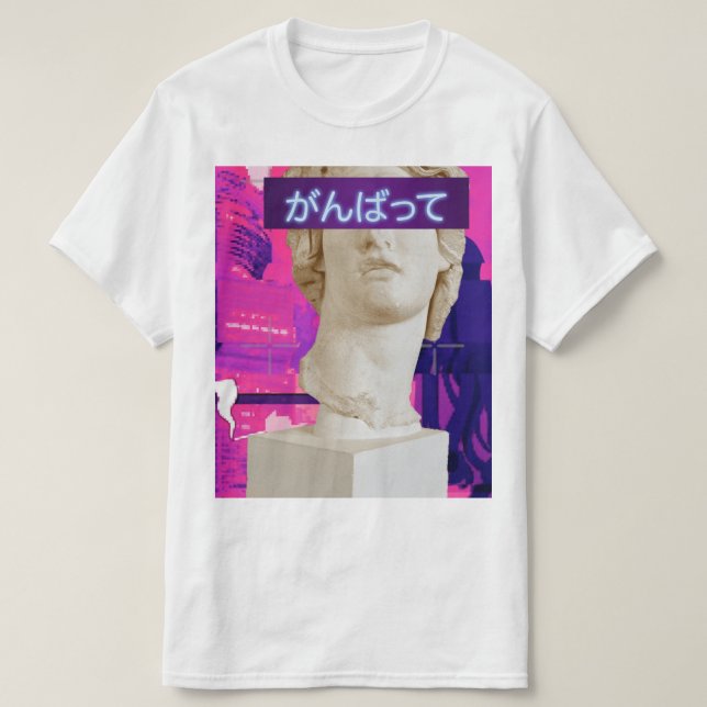 Vaporwave japanese kawai statue t-shirt (Design framsida)