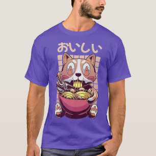 Vaporwave Kawaii Ramen Hund - Otaku Anime Manga295 T Shirt