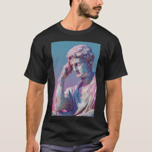 Vaporwave Klassisk Byst — Neon Gradient Estetik T Shirt