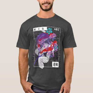 Vaporwave Koi Fish Japan Sakura Carp Breeder1344 T Shirt