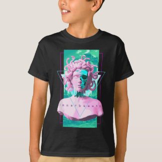 Vaporwave Medusa Statue med Skull Aesthetic Art R T Shirt