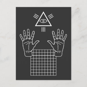 Vaporwave Occult Illuminati Gift Vykort