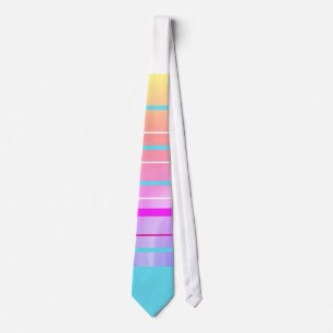 Vaporwave pastell på den vitDigital randen Slips