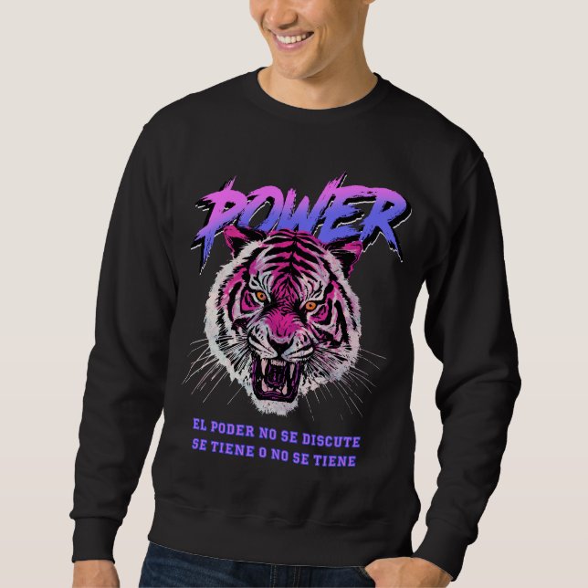 Vaporwave Power Philosophy Lång Ärmad Tröja (Framsida)