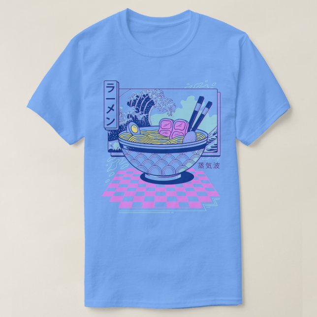 Vaporwave Ramen T Shirt (Design framsida)