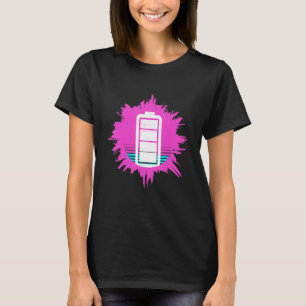 Vaporwave Retro 1980s 1990-års Otaku Battery Fullt T Shirt