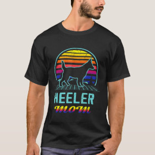 Vaporwave Röd Blue Heeler Mamma Australisk Nötkrea T Shirt