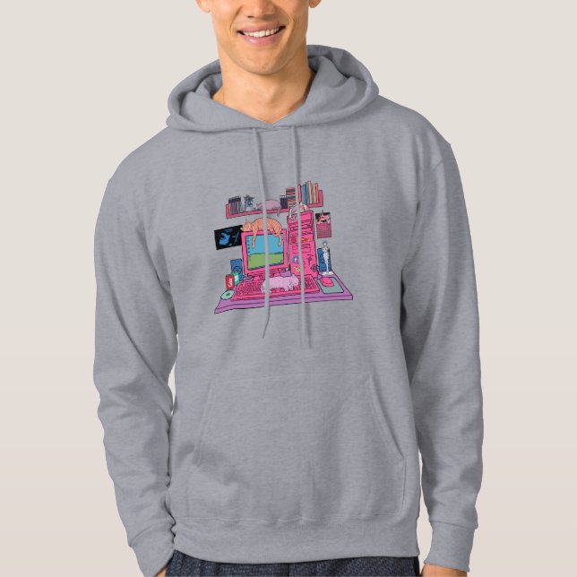 Vaporwave Room V01 Hoodie (Framsida)