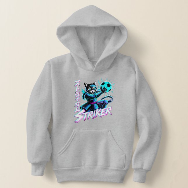 Vaporwave Samurai Striker Cat For Anime Gamers T Shirt (Laydown)