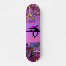 Vaporwave Skateboarder 7 3/4-tums Skateboard Deck