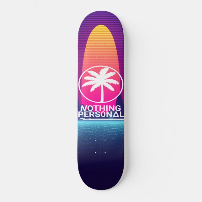 Vaporwave Solnedgång Skateboards (Framsida)