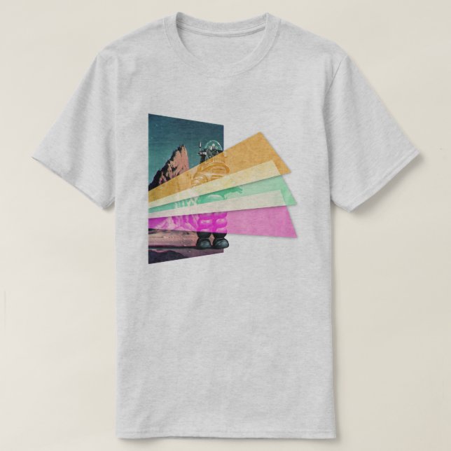 Vaporwave Space Robot Tee (Design framsida)