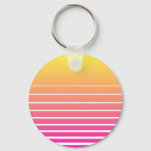 Vaporwave Sun Nyckelring