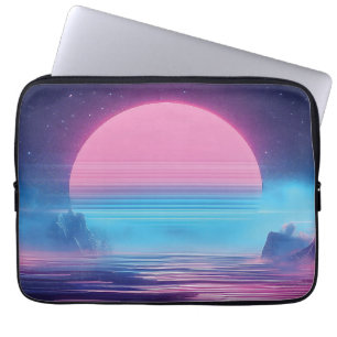 Vaporwave Sunset Ligcape,Retro-Futuristiska Design Laptop Fodral