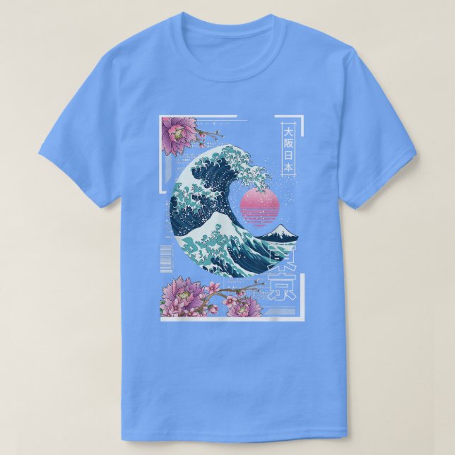 Vaporwave Synthwave 80's Japan Japansk Underbar Wa T Shirt (Design framsida)