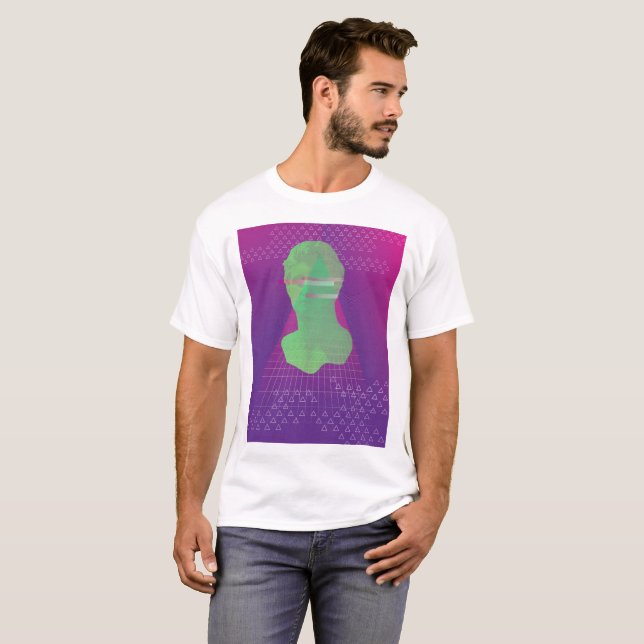 Vaporwave t-skjorta tee (Hel framsida)