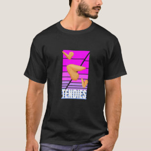 Vaporwave Tendies Chicken Tenders Japanska Kanji T Shirt