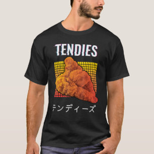 Vaporwave Tendies Chicken Tenders Japanska Kanji T Shirt