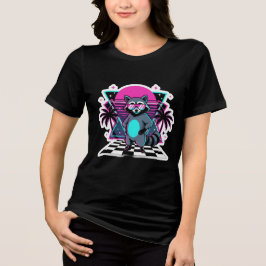 Vaporwave Tvättbjörn Retro 80-talsestetik T Shirt