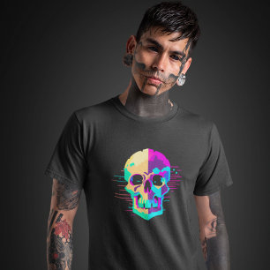 Vaporwave Y2K Aesthetic Skull - Debug eller Die Sk T Shirt