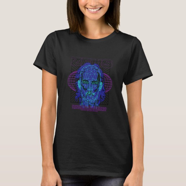 Vaporwave Zeus Ancient Greek Mythology Gods of Oly T Shirt (Framsida)
