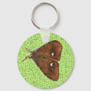 Vapourer Moth Keychain Nyckelring