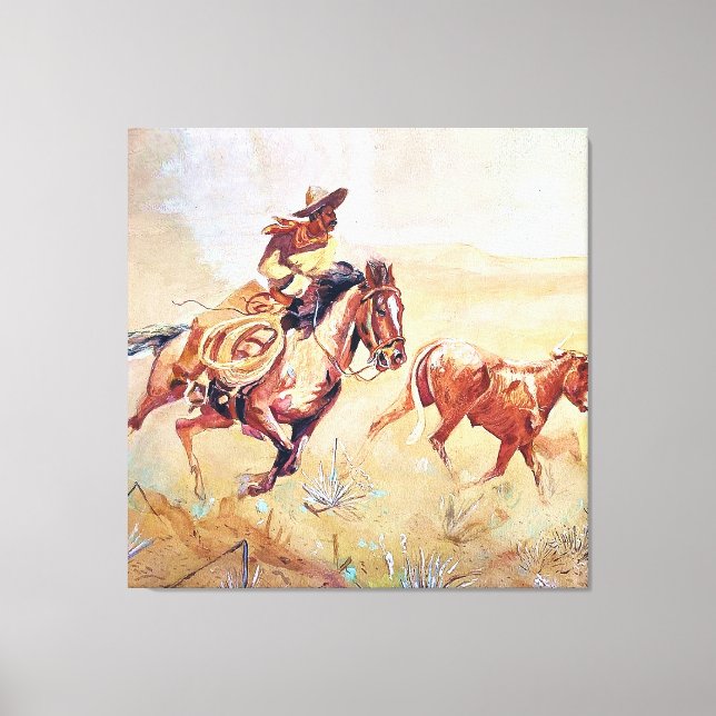 Vaquero Painting av Eward Borein Canvastryck (Framsida)