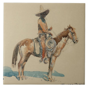 "Vaquero" Western Art av Edward Borein Kakelplatta