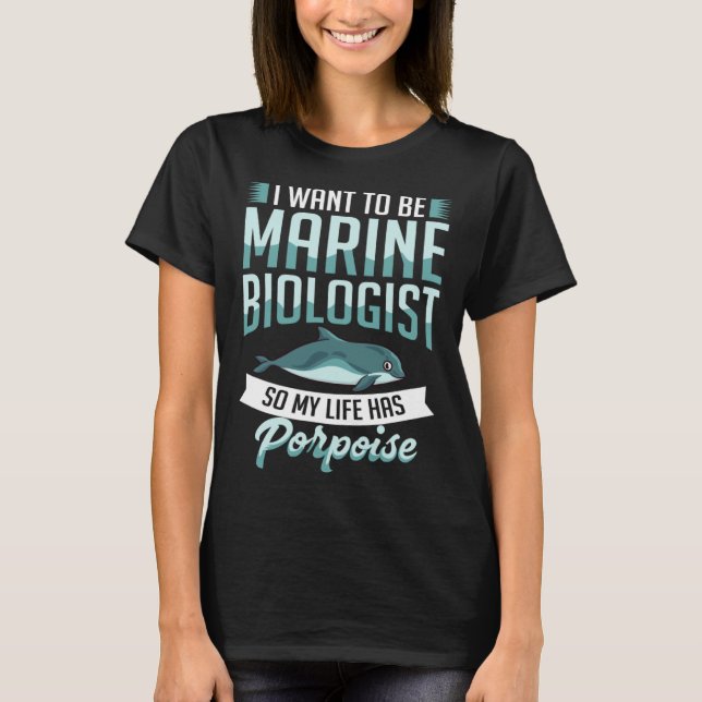 Vaquita Porpoise Dolphin  Marine Biologist T Shirt (Framsida)