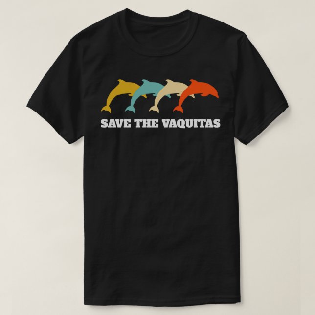 Vaquita Retro Vintage Gift T Shirt (Design framsida)