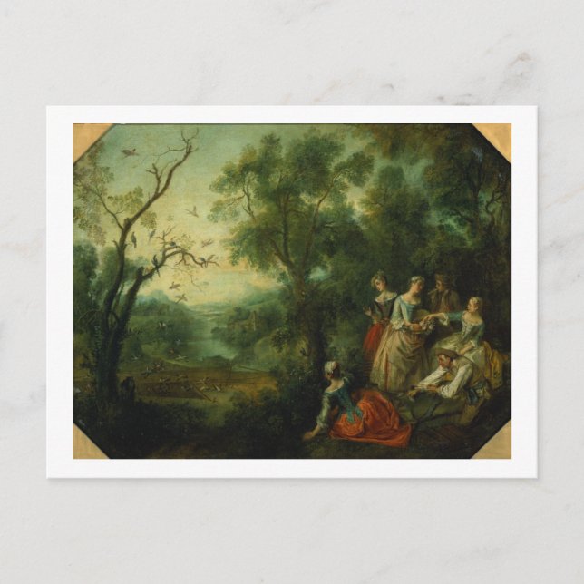 Vår, 1738 (olja på arbetsyta) vykort (Framsida)
