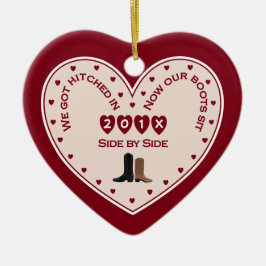 Vår 1:a jul, Gift Land Western Julgransprydnad Keramik