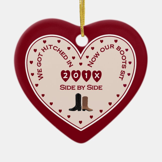 Vår 1:a jul, Gift Land Western Julgransprydnad Keramik (Framsidan)